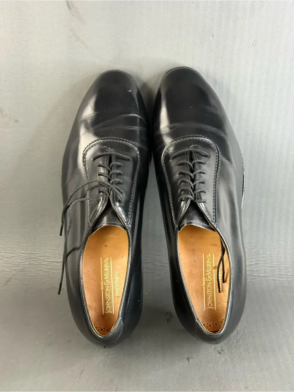 Johnston & Murphy black leather Heritage Oxford shoes men’s size 9.5